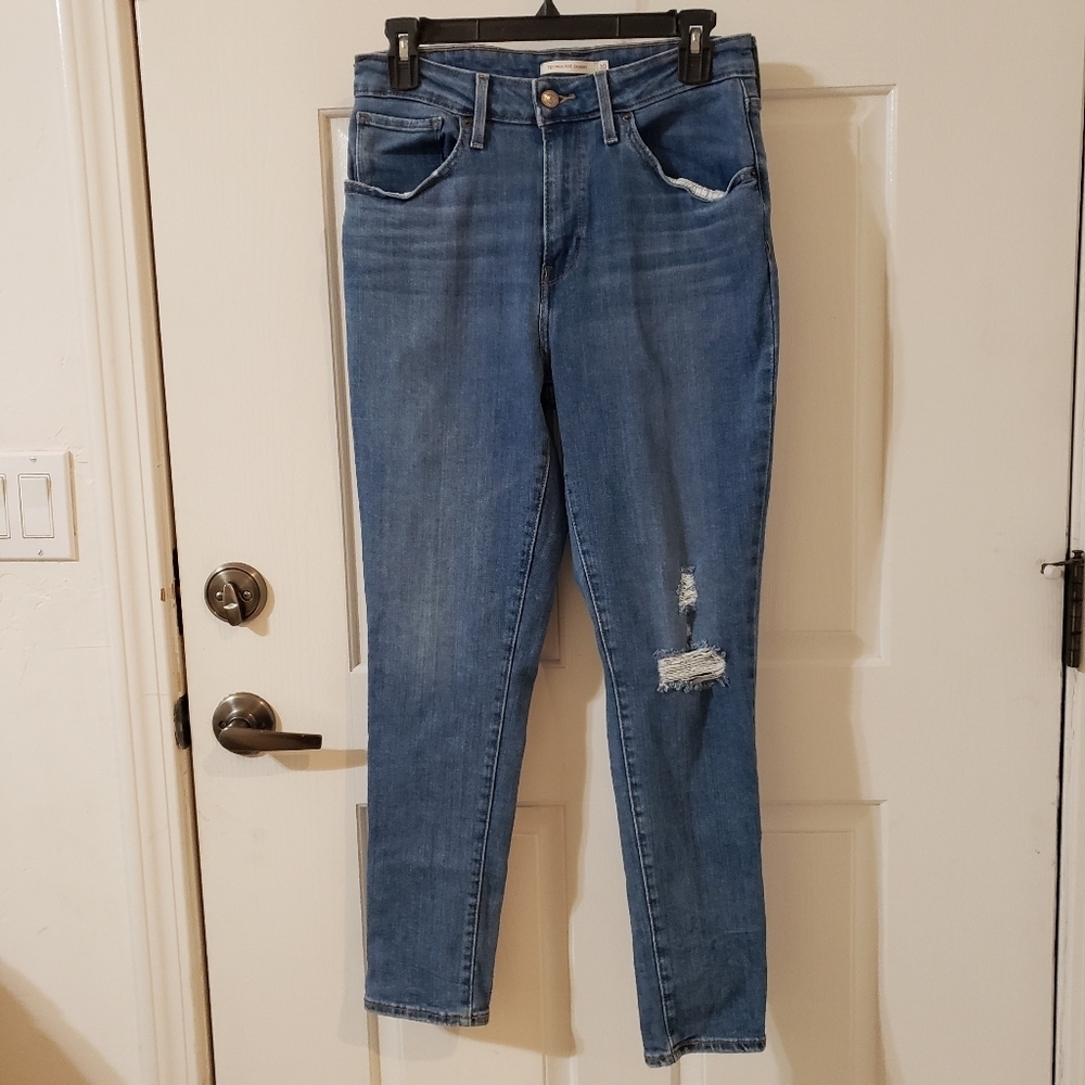 Levi's 721 High Rise Blue Skinny Jeans